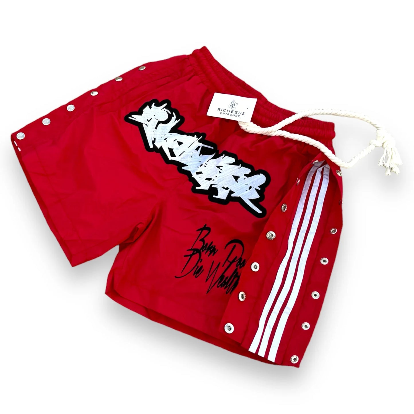 Richesse Graffiti Logo Shorts (Red)