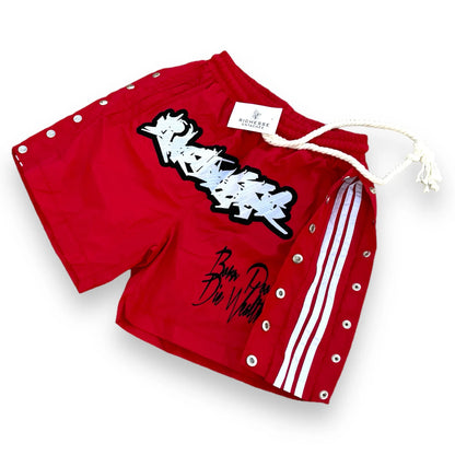 Richesse Graffiti Logo Shorts (Red)
